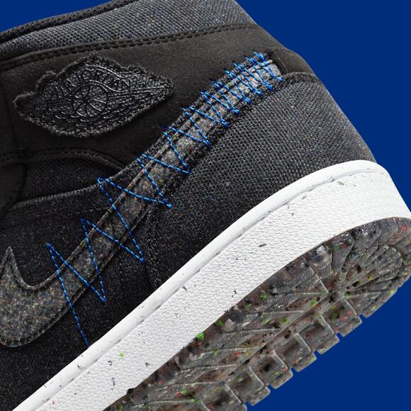 Nike Air Jordan 1 Mid SE GS Crater Black Racer Blue White DM4334 001 - SIZE 5Y main image 6